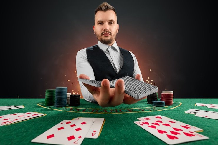 Tampilan Texas Holdem tanda2 di perangkat mobile
